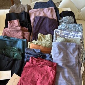 Athleta Women's Multi-Color Leggings lot of 20 pairs xl and 1x like new or NWT